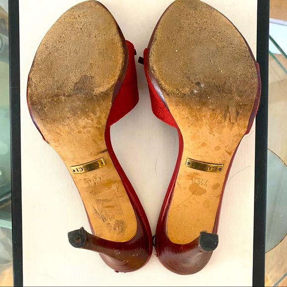 Gucci canvas sandals in red sz 7.5 (fits 6-7) - Picture 5 of 7